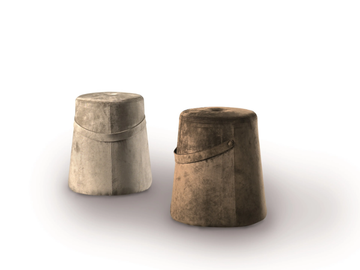 LEONARDO L96 - Upholstered round pouf by Arte Brotto - view 2